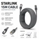 Кабель 15 метрів до Starlink Gen 3 Rev 4 та Starlink Mini, Starlink Standart 15 m cable - зображення 1