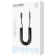 Кабель AUX Proove Steel Spring Lightning to 3.5 (1m) black - зображення 1