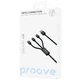 Кабель Proove Triple Connection 3 in 1 Type-C + Micro USB + Lightning (1.3m) black - изображение 1