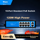 PoE-коммутатор Wopool G278, 8 портов + 2 Uplink, 120Вт, для видеонаблюдения - изображение 3