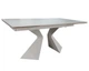 Стол раскладной LAURA CERAMIC 160(240)x90 см керамика белый матовый - изображение 1
