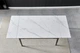 Обеденный стол BONN II CERAMIC раскладной 140x200 см керамика белый глянец черный каркас - изображение 2