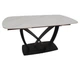 Обеденный стол TYLER CERAMIC раскладной 160(240)x90 см керамика белый мат/железо черное - изображение 1