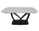Обеденный стол TYLER CERAMIC раскладной 160(240)x90 см керамика белый мат/железо черное - изображение 2