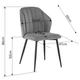 Стул NEIL чёрный каркас серая ткань 86x47x60 см - изображение 10