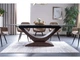 Стол раскладной DOLCE CERAMIC 180(240)x95 см Закаленное стекло + керамика Серый мрамор/Темный орех - изображение 4