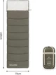 Спальний мішок Naturehike LD350 CNK2300SD016 знімний капюшон, оксамітова підкладка, до -20°C Dark Green - зображення 2