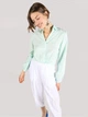 Блузка женская Colin's CL1064445MGR XS Mint Green (8683197712127) - изображение 4
