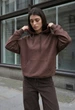 Женское Худи Стаф Коричневое Оверсайз Спортивное Staff Lav Brown Oversize S (400664) - изображение 1