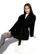 Жіноче пальто на запах у японському стилі LadyLike 48 Чорний (ladlk2241960090429) - изображение 3