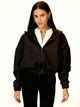 Жіноча коротка куртка з капюшоном на блискавці LadyLike 48 Чорний (ladlk2236780090421) - изображение 1