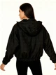 Жіноча коротка куртка з капюшоном на блискавці LadyLike 48 Чорний (ladlk2236780090421) - изображение 4