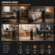 Тепловентилятор керамический Portable Fan Heater HQN218-28QD с увлажнителем воздуха 1500 Вт LED дисплеем сенсорным управлением эффектом пламени черный - изображение 2