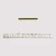 Подвесная удлиненная латунная Led люстра со стеклянными пластинами 120 см | Line F | Арт. P1432-L1200 Bronze - изображение 7