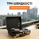 Програвач вінілу вінілових пластинок ретро аудіосистема з Bluetooth колонкою грамофон вініловий бездротовий Black Gold - изображение 6