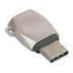 Перехідник адаптер HOCO UA8 Micro-USB мама to Type-c тато металічний сріблястий - зображення 2