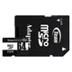 Карта памяти MicroSDHC 64GB UHS-I Class 10 Team Black + SD-adapter (TUSDX64GCL10U03) - зображення 1