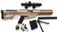 Детская снайперская винтовка Barrett M82A1 на аккумуляторе с орбизами, прицелом и сошками Снайперка Баррет Размер 92 см - изображение 2