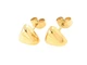 Сережки XUPING пусети TTM Stainless Steel 14K "Об'ємні трикутники" 9х9мм (335886) 1,2см - изображение 1