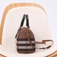 Женская сумка Burberry Medium Check Bowling коричневого цвета артикул 36590 - изображение 3