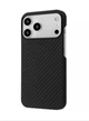 Чохол Ультратонкий 1.2мм Вуглепластиковий з Карбоновим Покриттям Carbon Slim with MagSafe iPhone 17 Pro black - зображення 1
