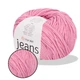 YarnArt Jeans, Розовый №20 – пряжа нити для вязания спицами и крючком (игрушки, одежда), 55% хлопок, 45% акрил, 50 г/160 м, полухлопок Ярнарт джинс - изображение 1