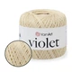 Пряжа YarnArt Violet Молочный №6194, ЯрнАрт Виолет турецкая нить для вязания 100% хлопок для игрушек, пинеток, пледов и одежды спицами и крючком - изображение 1