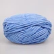 Popyarn Velvet, Яскраво-блакитний №028 - 100% поліестер, 100 г / 120 м, для пледів, іграшок, в'язання спицями та гачком - зображення 3