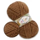 Alize Softy Plus, Молочный шоколад №321 - плюшевая толстая пряжа, 100г/120м, Ализе Софти Плюс для вязания пледов, игрушек, детской одежды - изображение 1