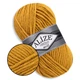 Alize Super Lana Maxi, Шафран №02 - толстая полушерстяная пряжа 100 г / 100 м, 25% шерсть / 75% акрил, для объемных изделий, СуперЛана Макси - изображение 1