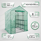 Теплица Bonro 143×143×195 см 8 полок для рассады сада парниковый шкаф парник стальной каркас двускатная крыша - изображение 3