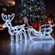 Светодиодный олень с санями 110х50 см дюралайт холодный белый для уличного и комнатного декора IP65 - изображение 8