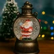 Новогодний светильник ночник LED подсветка высота 25 см глубина 7 см ширина 17 см цвет бронзовый Санта Клаус - зображення 6