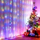 Разноцветная смарт гирлянда занавес USB 3x2м 400 LED с пультом управления для новогоднего декора - изображение 9