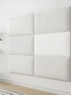 М’які настінні панелі white 40×80 1 шт 4 см узголів’я для ліжка Білий (88344м) - зображення 1