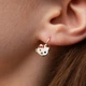 Детские золотые серьги "Hello Kitty" с эмалью с03212 Онікс - изображение 4