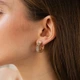 Серьги - кольца "Pauline" в красном золоте с09399 Онікс - изображение 2
