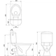 Унитаз компакт Mito (Cersanit) 826 Еko II Simpleon 011 695x365 овальный, с сиденьем, белый (K44-123) - изображение 4