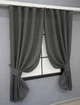 Комплект коротких штор VR-Textil Льон Мішковина № 1234ш Сірий 130х170 см 2 шт (35-0301) - зображення 2