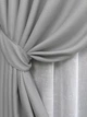 Комплект штор VR-Textil Лен Мешковина 100х270 2шт и Тюль 300х270 867ш-115т светло-серый с белым 71-060/1 - изображение 4