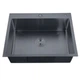 Кухонна мийка Zerix ZH5843-215 Nano-Black 580x430 нержавіюча сталь, урізна, чорний (3,0/0,8) (MX1584) - зображення 1
