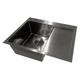 Кухонна мийка Mixxus MH6350L 630x500 нержавіюча сталь, урізна, чорний (3,0/0,8) (MI7045) - зображення 4