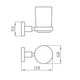 Стакан для зубних щіток Aqua Rodos Глория 8121 настінний, хром (АР000040528) - зображення 2