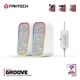 Компьютерные колонки Fantech GS304 Groove RGB подсветки, Bluetooth V5.4, подключаются с помощью USB и 3.5 мм TRS-разъема White - изображение 3