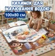 Многоразовый водный коврик для рисования «Дом» 100х80 см, набор для рисования водой с фломастером и штампами - изображение 1
