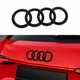 Емблема Audi ауді 185 мм 65 мм на задню частину авто чорний глянець - зображення 4