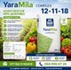 Yara Mila Complex 12:11:18 10кг мінеральне комплексне добриво без хлору для томатів огірків перцю картоплі винограду хвойних газону квітів бобових плодових ягідних овочевих універсальне норвезьке гранульоване NPK Яра Міла Комплекс магній сірка (COPY) - зображення 2