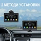 Автомобильный монитор Podofo A3241 7" сенсорный дисплей Bluetooth FM черный - изображение 4