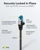 Патч-корд Goobay RJ45 SFTP6a 0.5m patch Ultra Flexi PoE+ LSOH Cu чорний(75.07.9264) - изображение 6