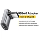 Перехідник Essager USB Type-C M/F LED (8K 240W 40Gbps USB 4.0) Aluminium Side L-shaped (48995) - зображення 2